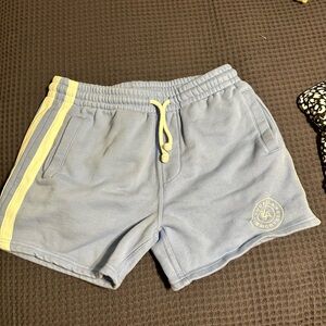 YoungLA Light Blue Athletic Shorts with White Stripes